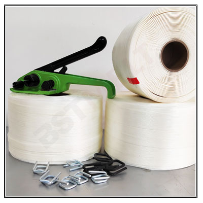 Bale press strap