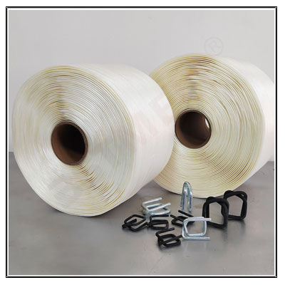 Bale press strap